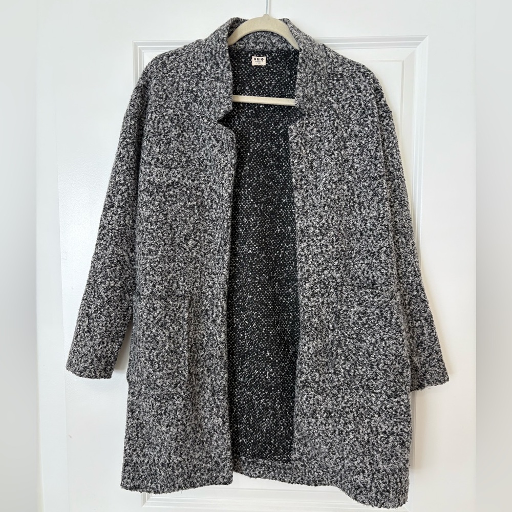 Women's Black and Gray Coat